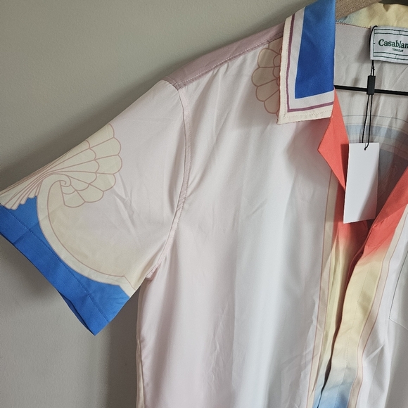 DHGATE Casablanca Vacation Button Down Short Sleeve Top NWT - Picture 6 of 13